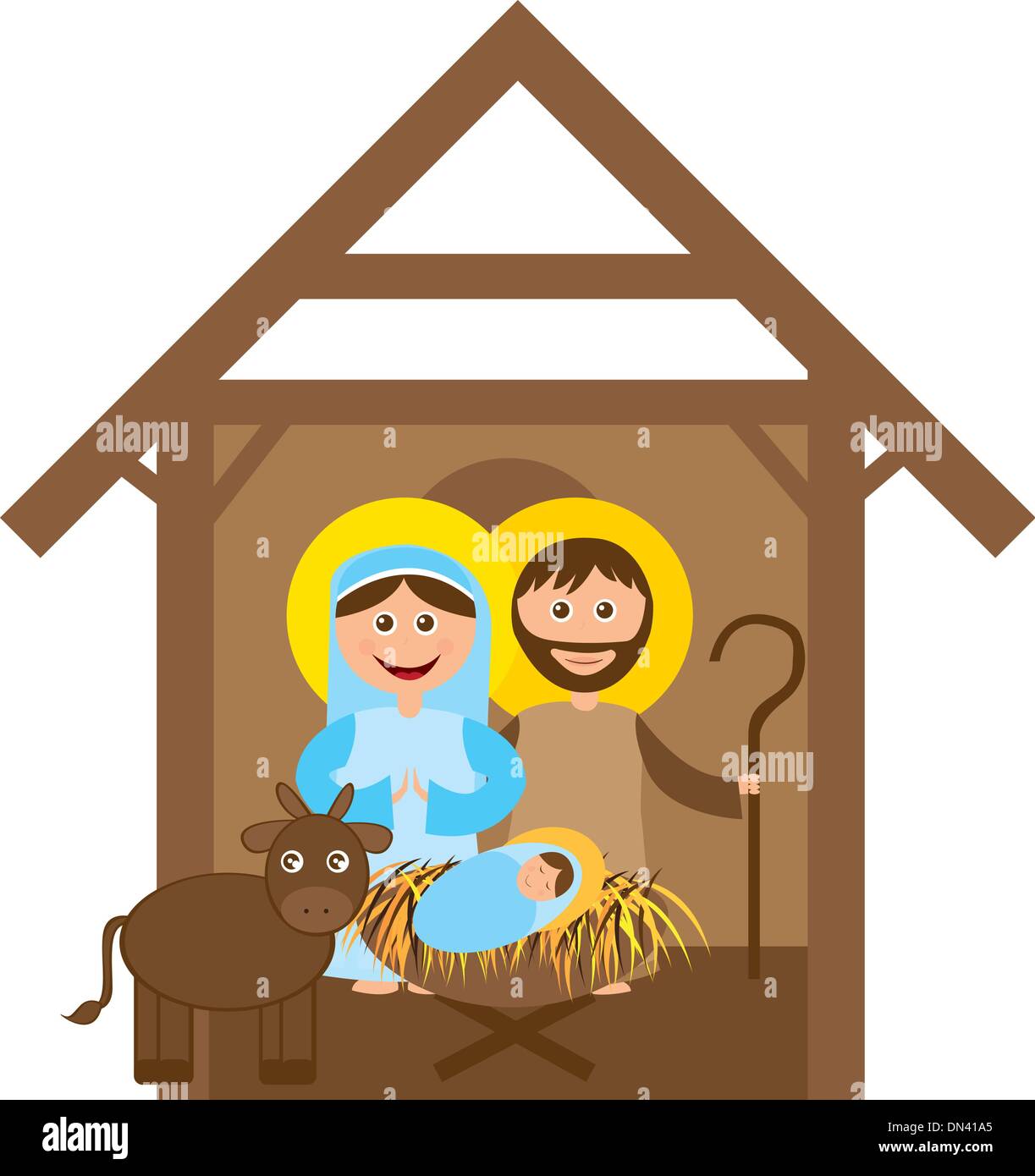 Nativity jesus religious christmas Stock Vector Images - Alamy