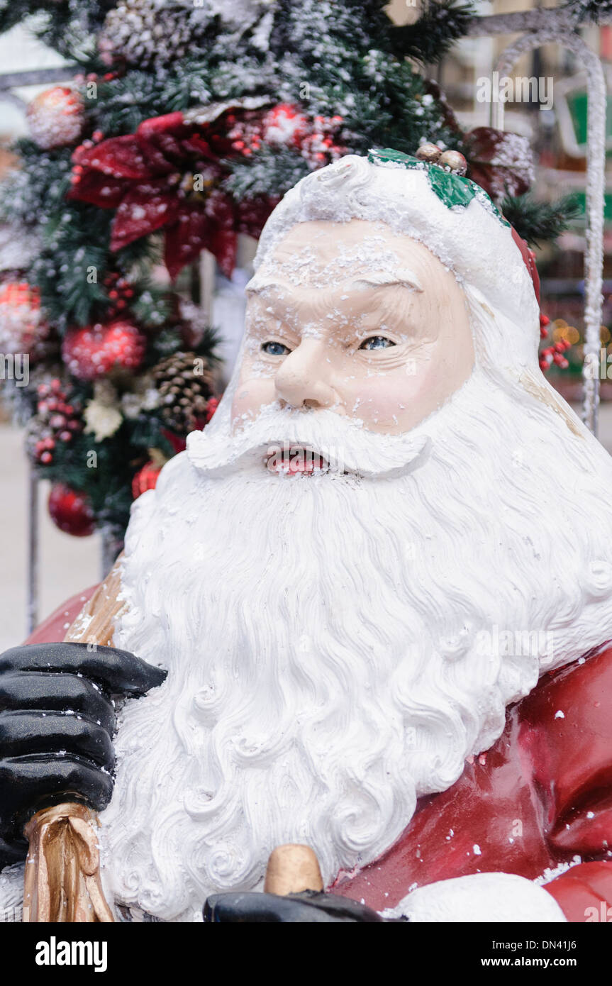 A fibreglass model of Santa Claus Stock Photo