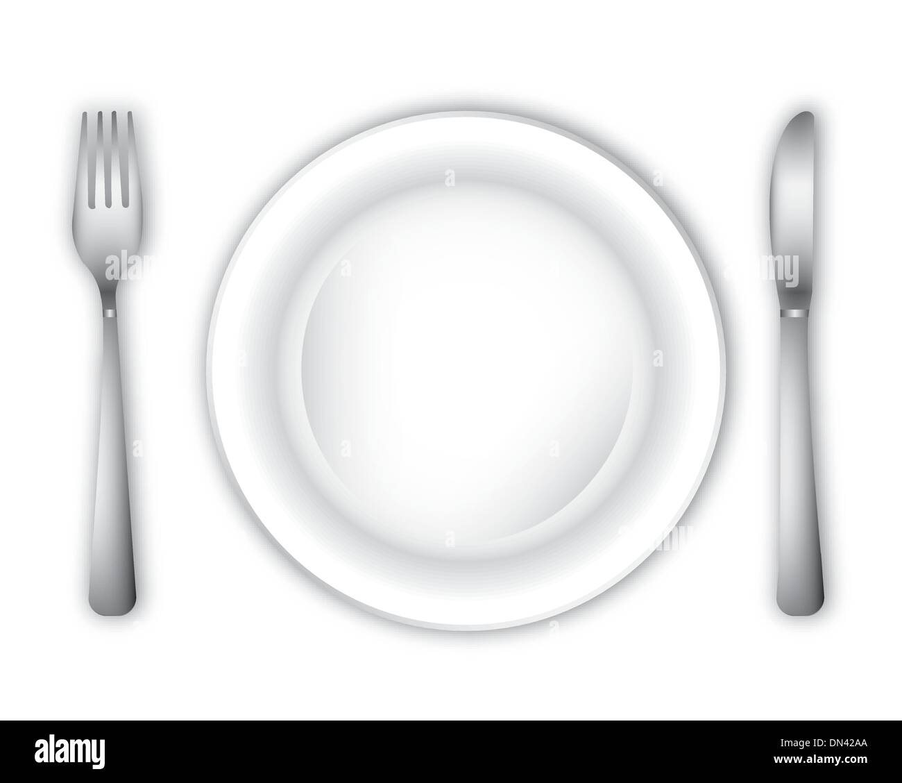 empty dinner plate Stock Vector Image & Art - Alamy