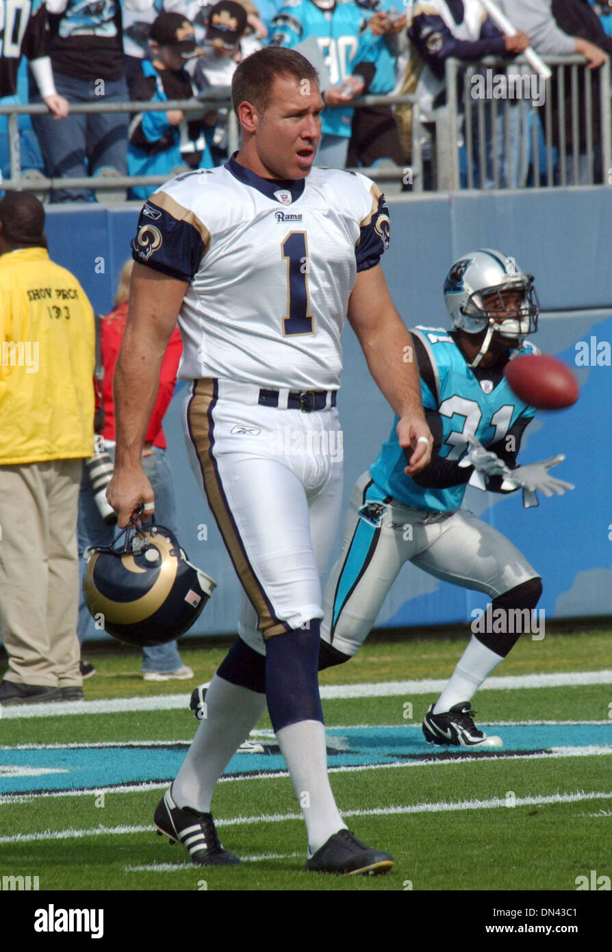 Nov 19, 2006; Charlotte, NC, USA; St. Louis Rams Punter # 1 MATT TURK as  the NFL Football team The Carolina Panthers beat the St. Louis Rams 15-0 as  the played at