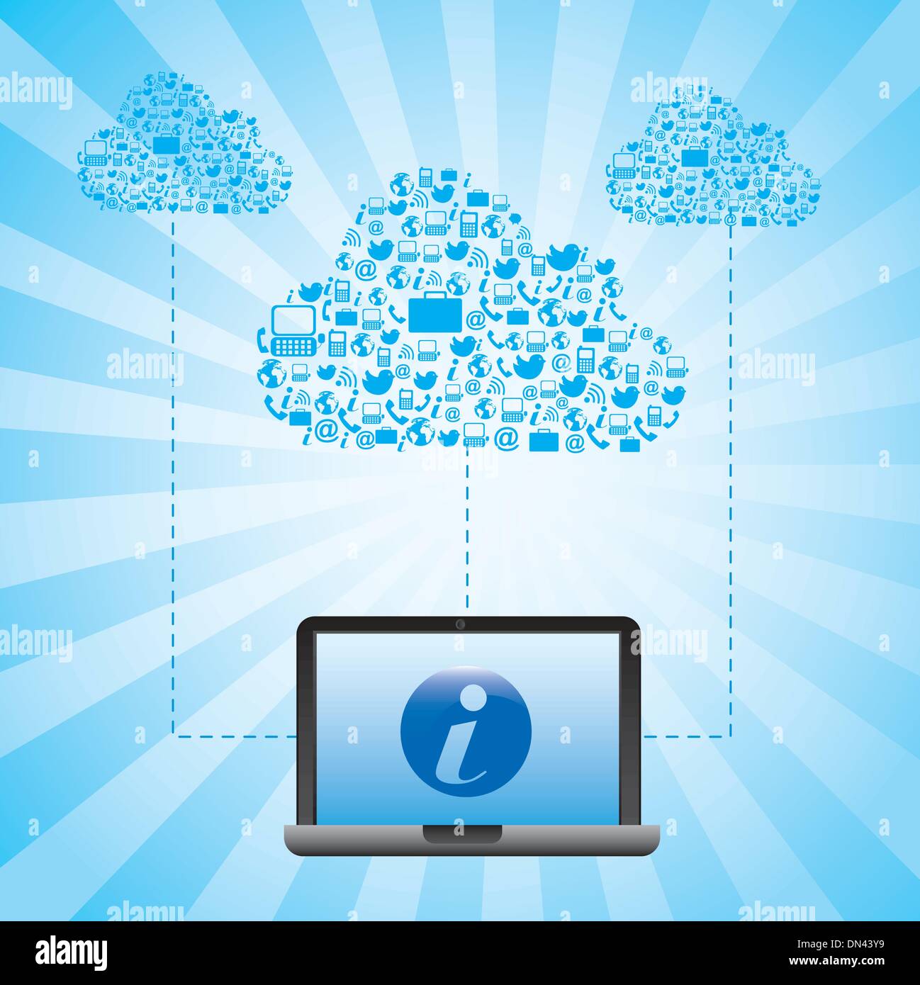 cloud information Stock Vector