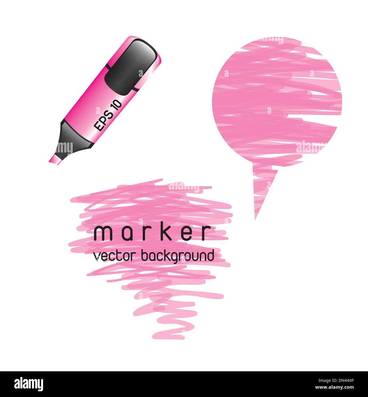 pink highlighter Stock Vector