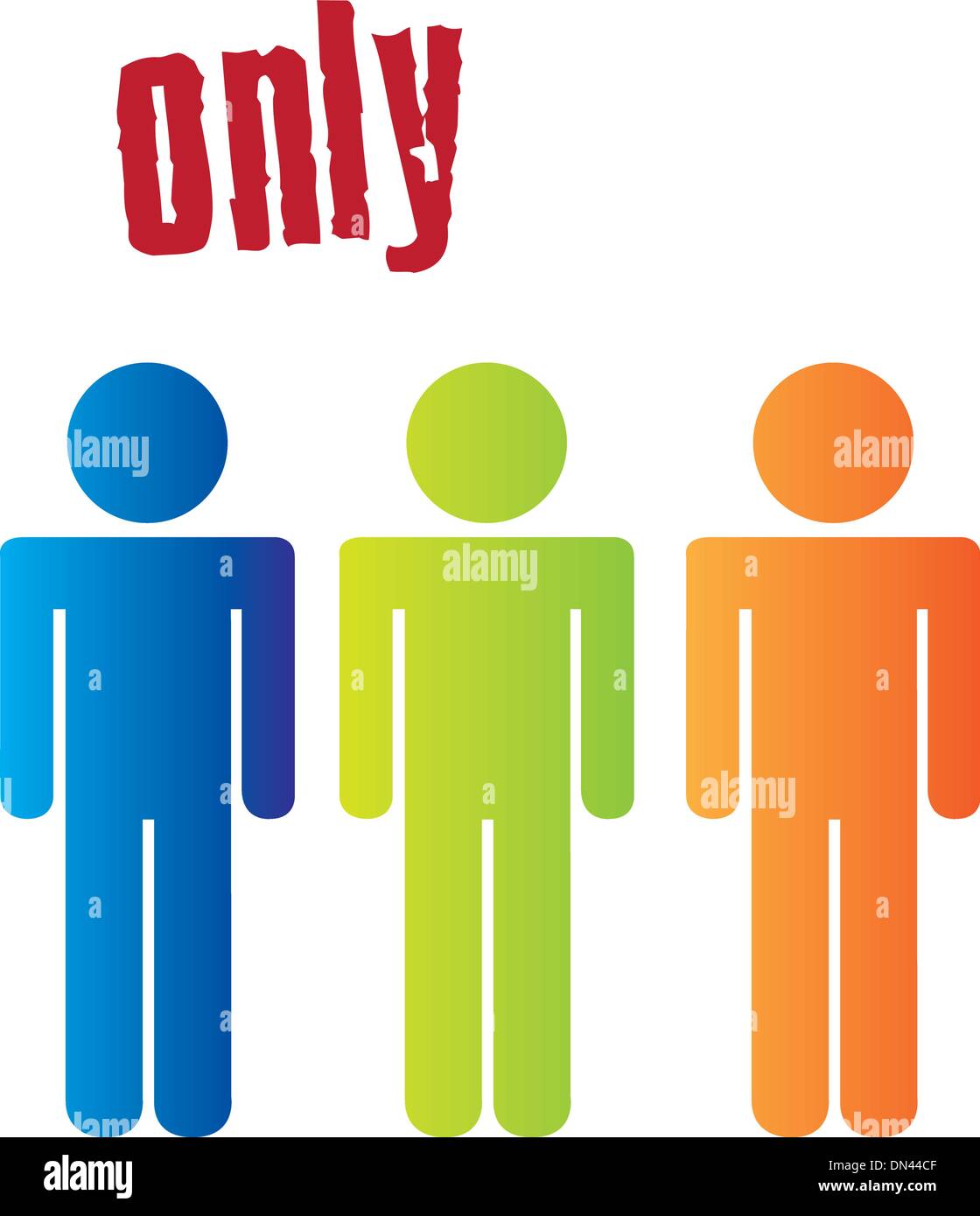 only boys sign Stock Vector