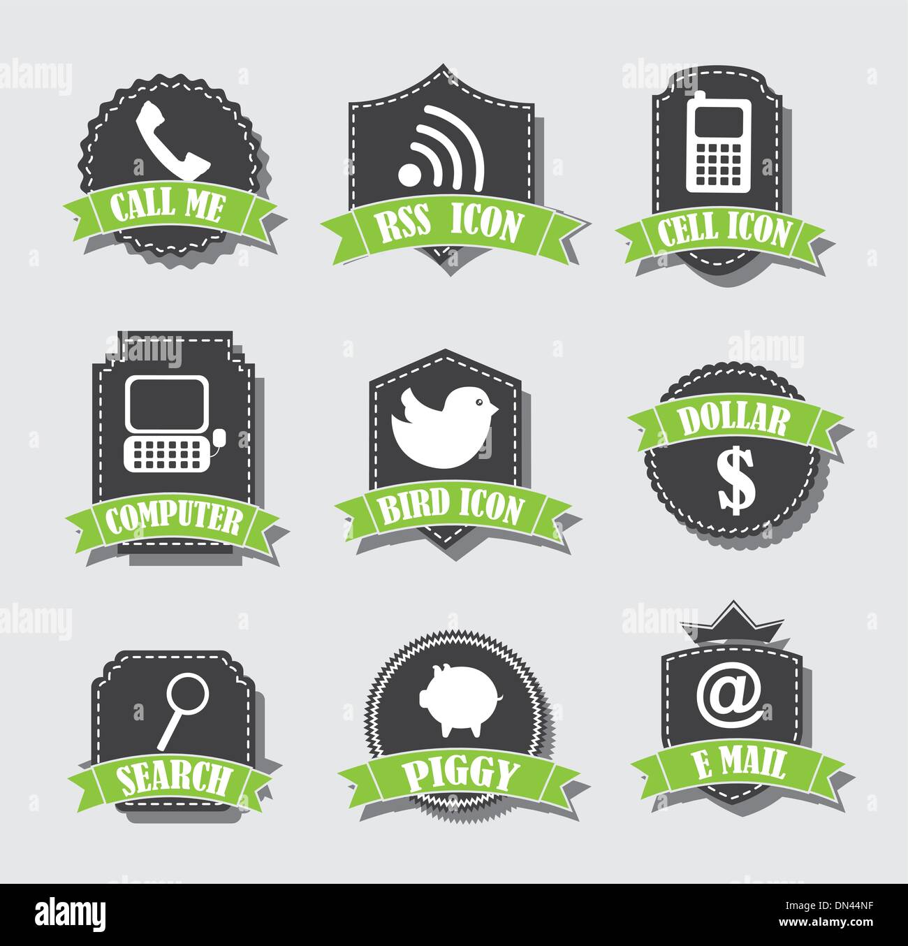 communication tags Stock Vector