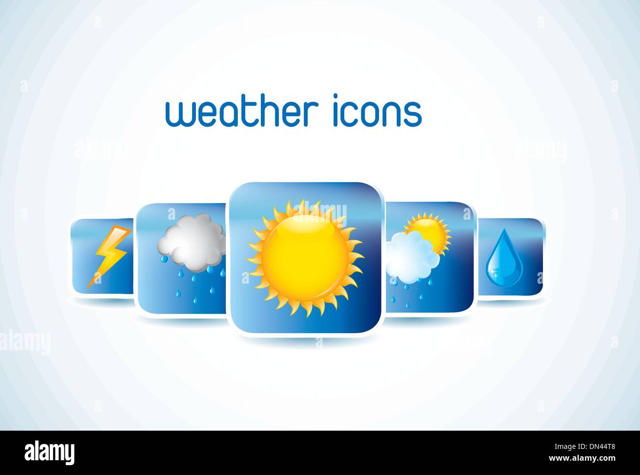 Weather forecasting icons hi-res stock photography and images - Alamy