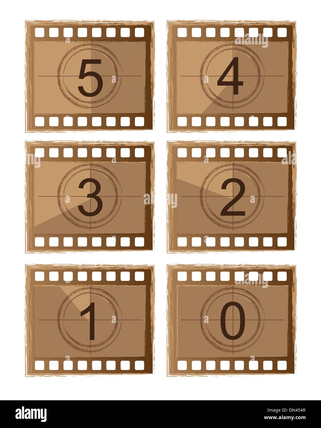 film countdown Stock Vector