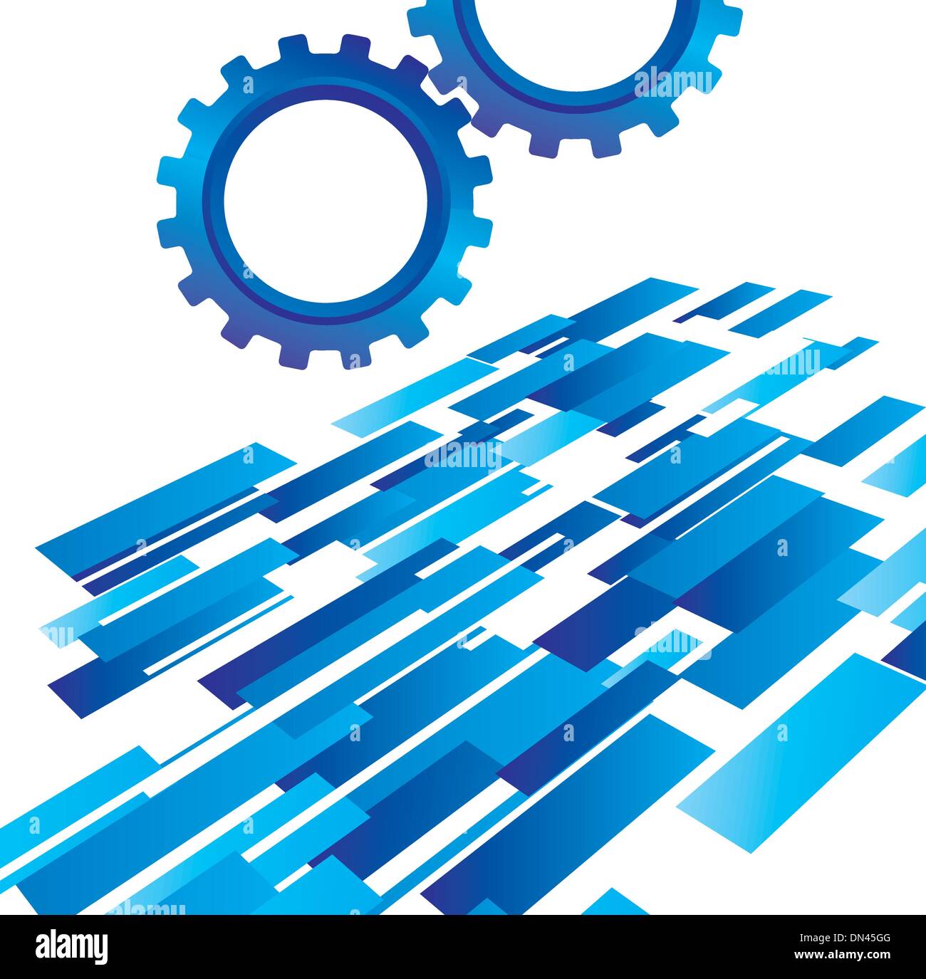 blue gears Stock Vector