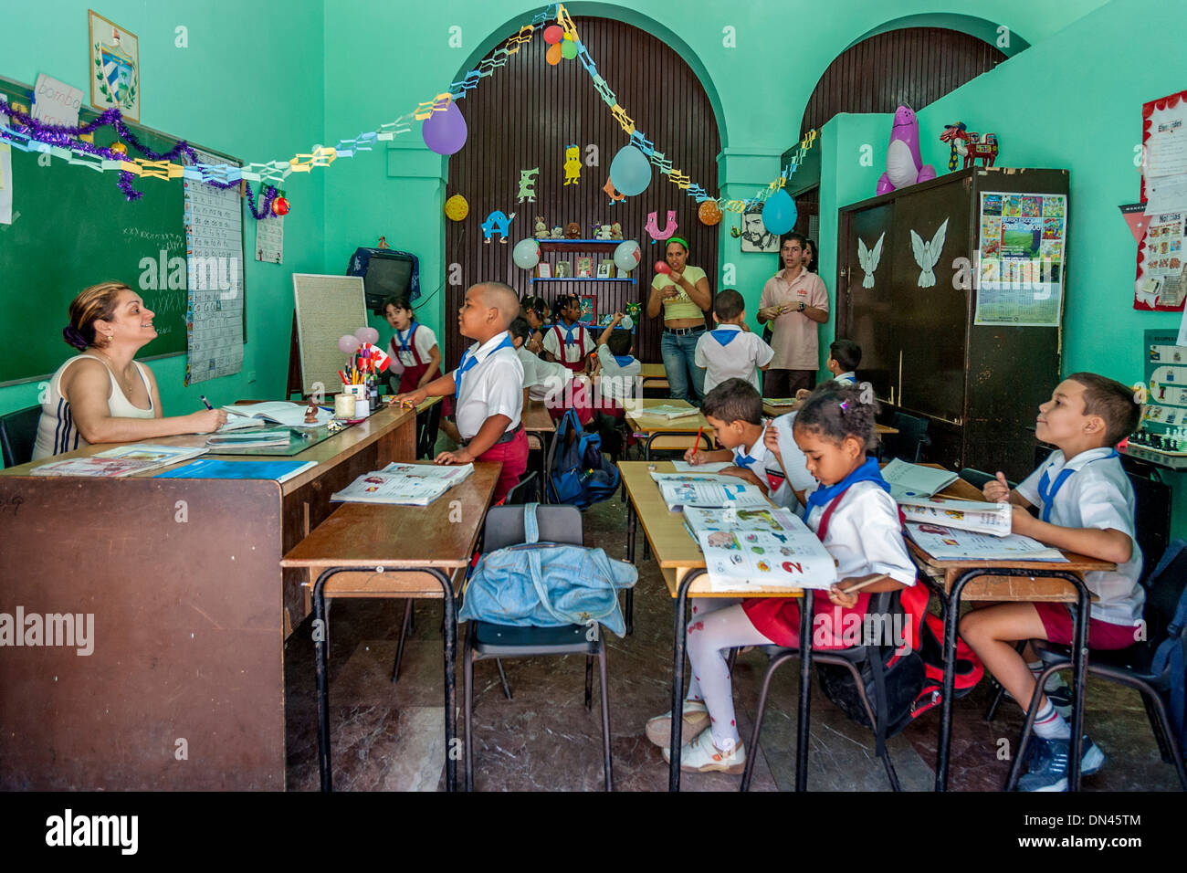 Cuban School Children In School, Havana, Cuba Stock Photo Alamy