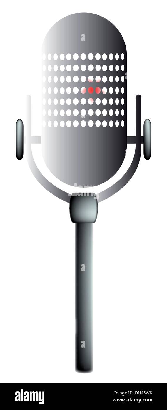 Old Mic Stock Vector