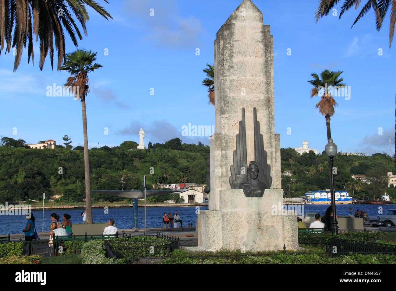 Monumento a Los Marinos Muertos en La Segunda Guerra Mundial, Old Havana (La Habana Vieja), Cuba, Caribbean Sea, Central America Stock Photo