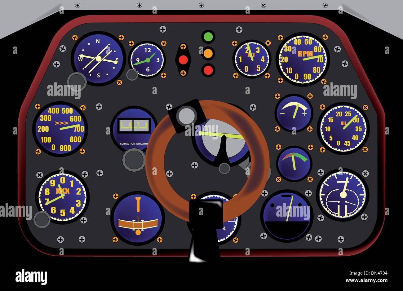 Airplane flight controls hi-res stock photography and images - Alamy