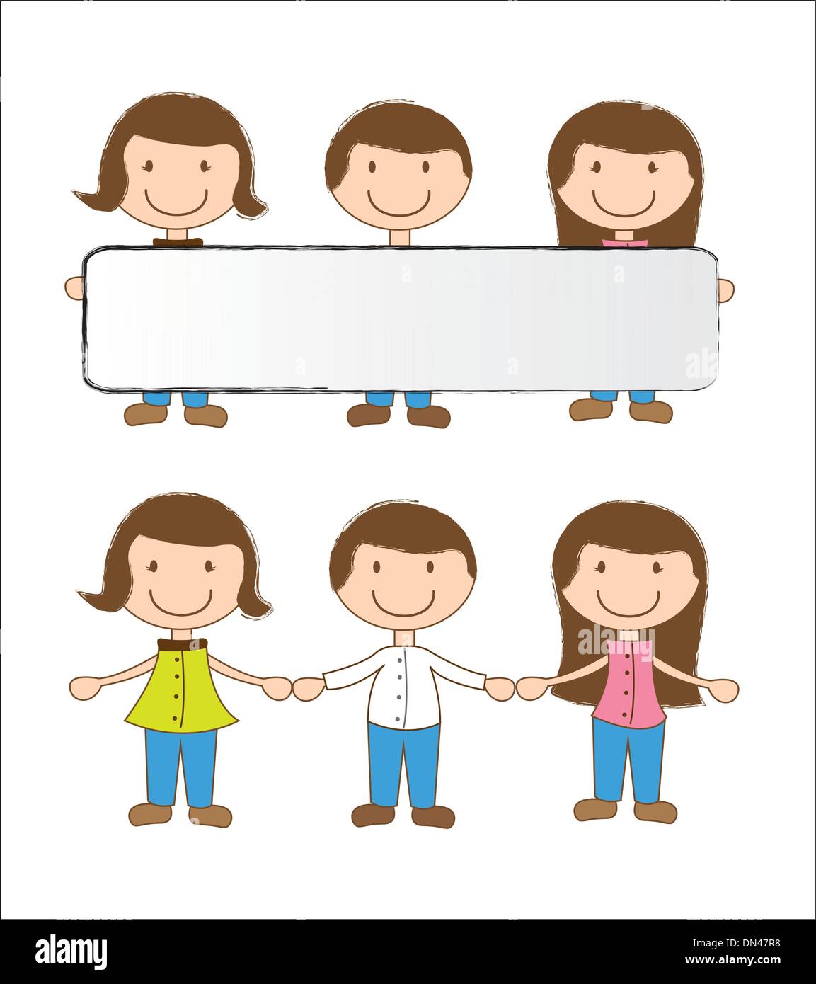 Children jumping diversity Stock Vector Images - Alamy