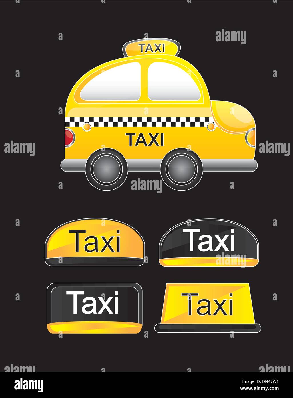 Taxi car Stock Vector
