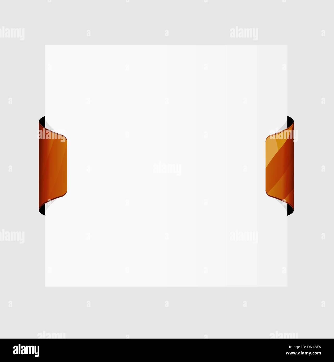 paper with two clips Stock Vector