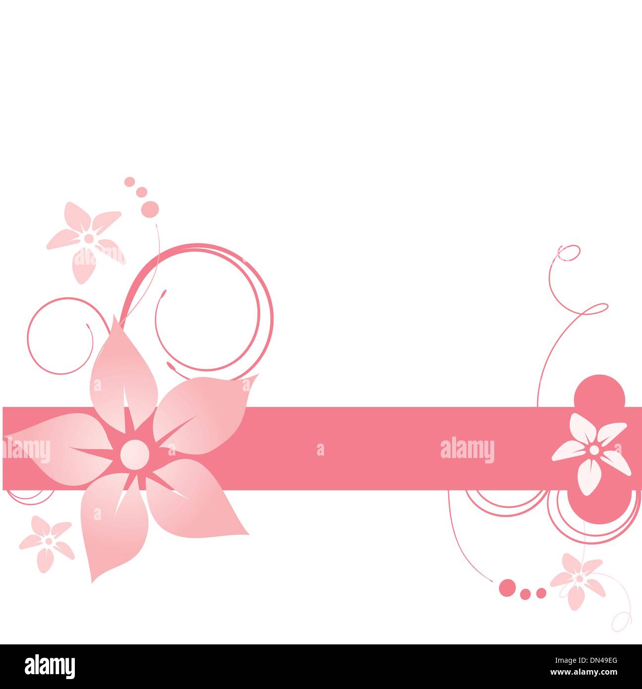Vintage floral card with handdrawn flowers Stock Vector Image & Art - Alamy