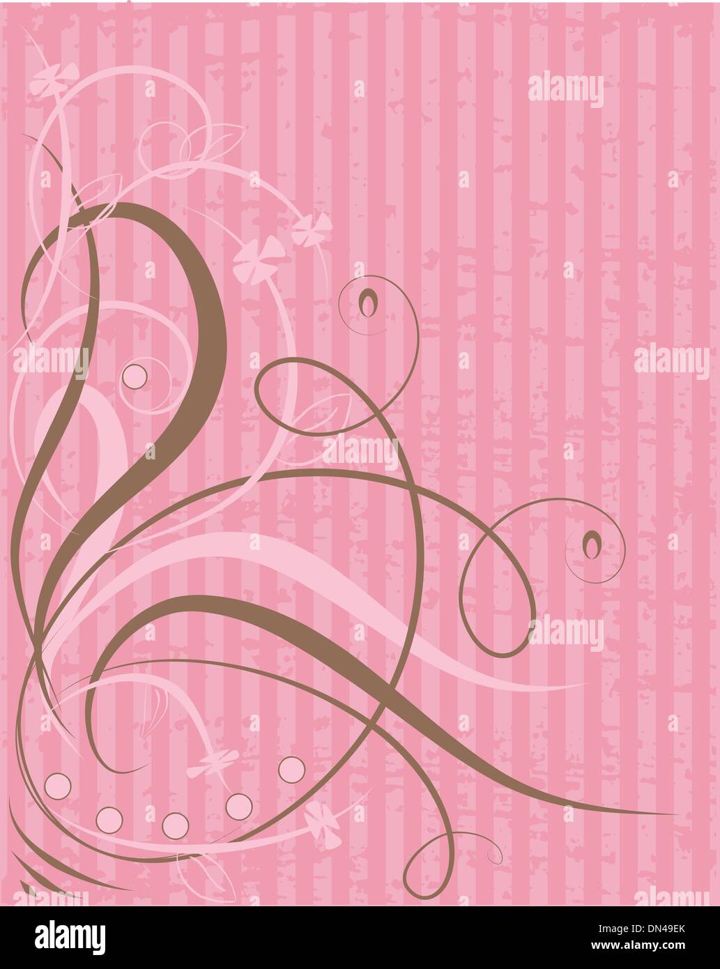 Vintage floral card with handdrawn flowers Stock Vector Image & Art - Alamy