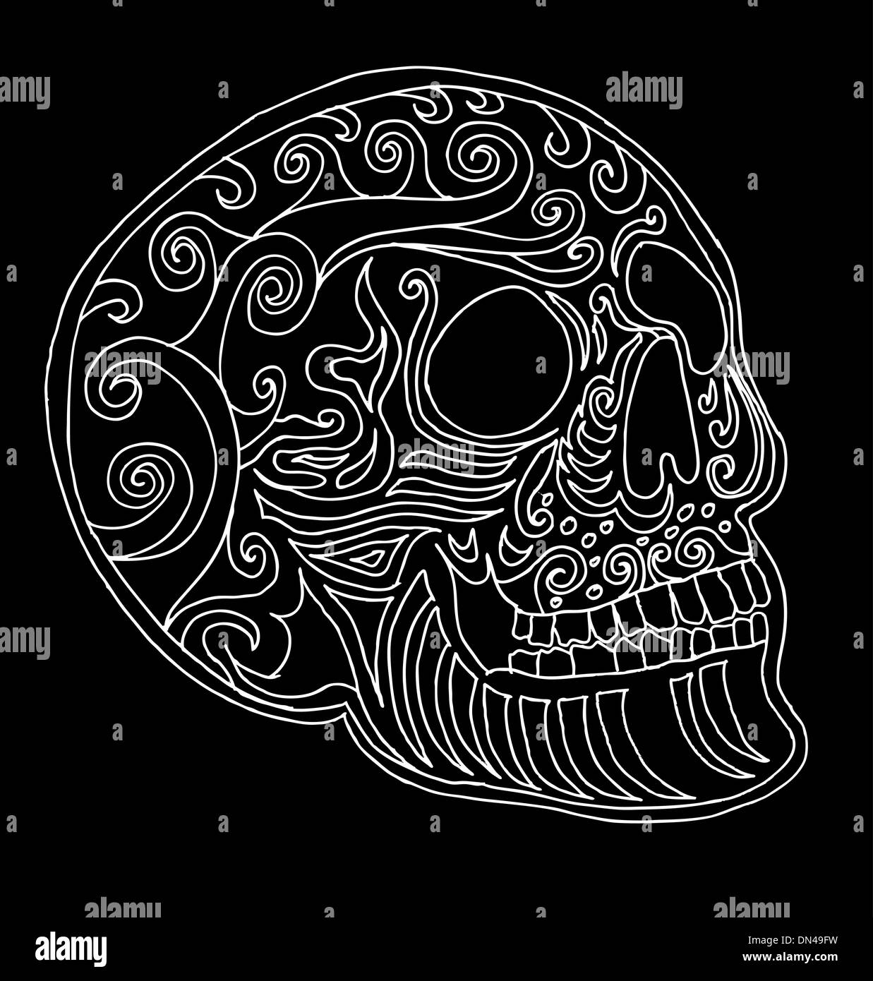 tattoo tribal mexican skull vector art Stock Vector Image & Art Alamy