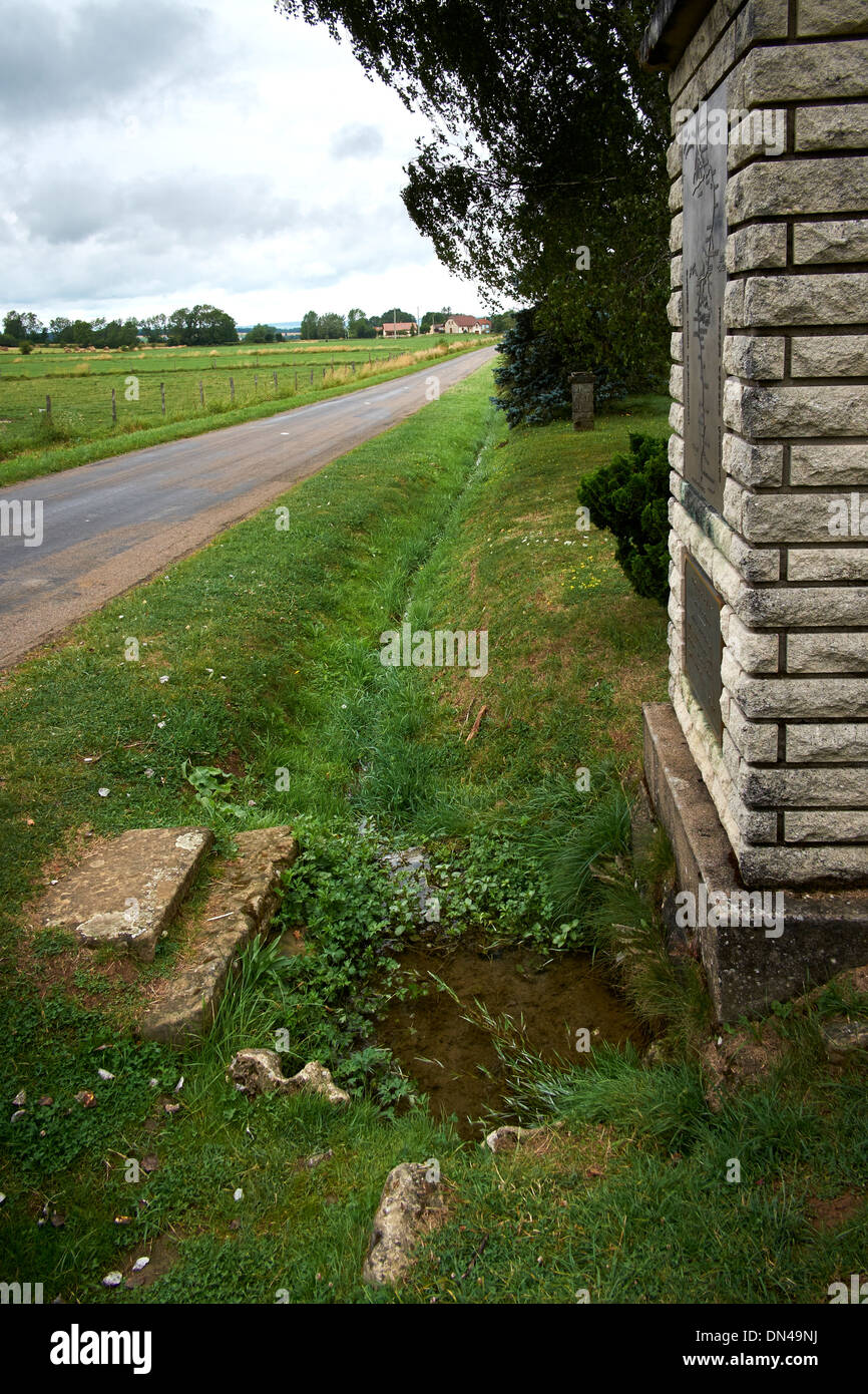 The source of the Meuse (Maas) river in Pouilly-en-Bassigny, France Stock Photo