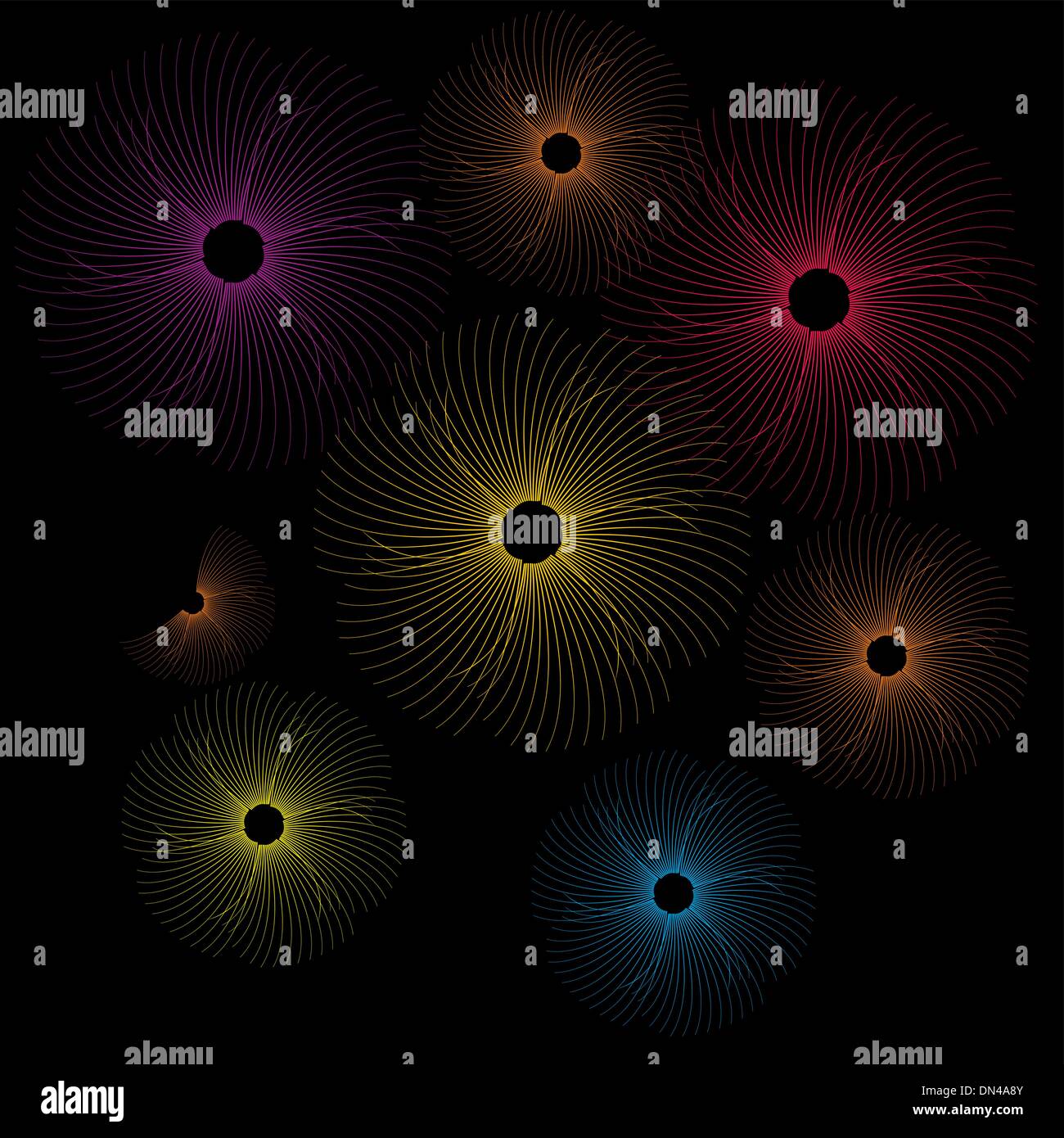 black background geometric lines vector art Stock Vector Image & Art