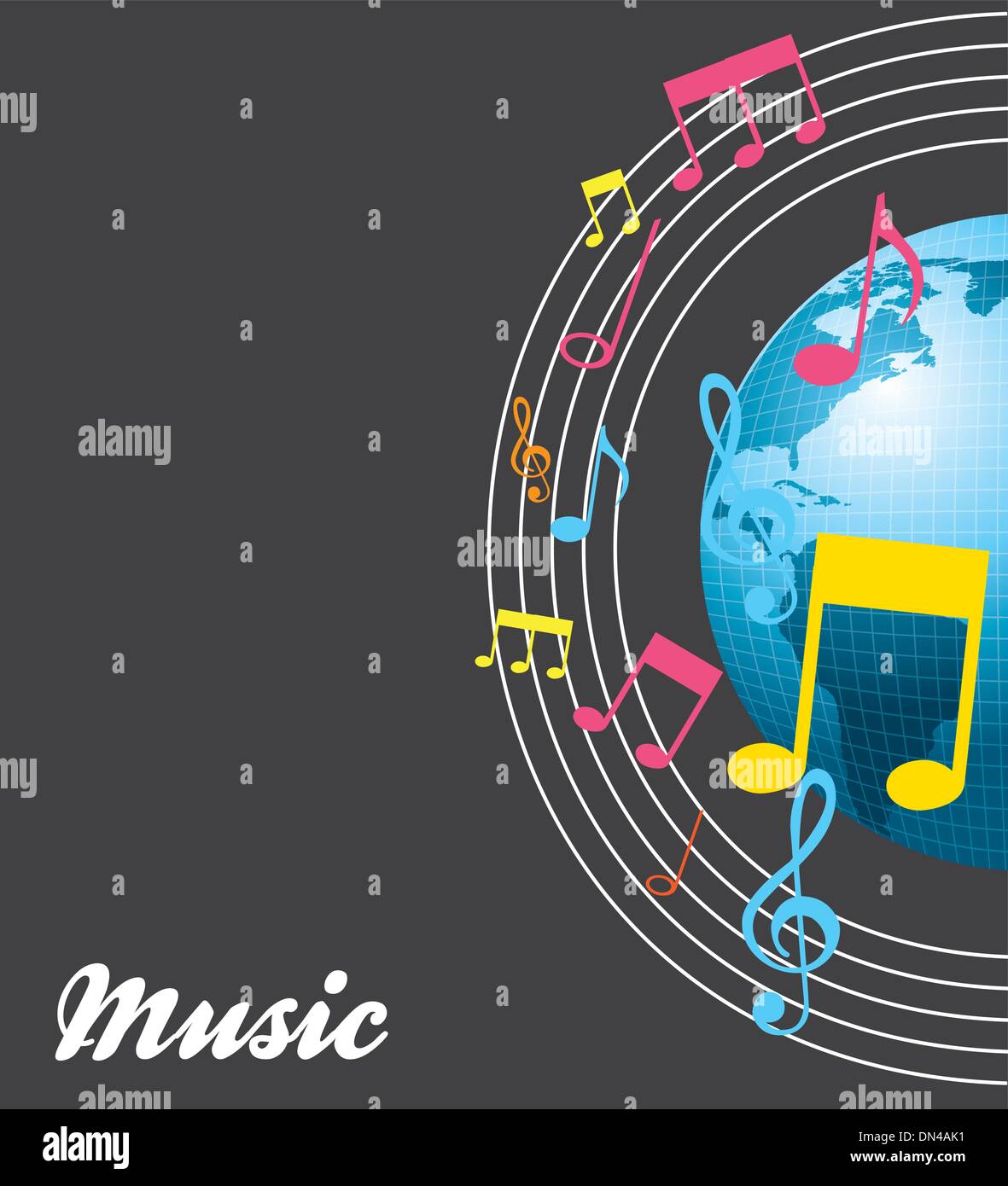 World music vector vectors hi-res stock photography and images - Alamy