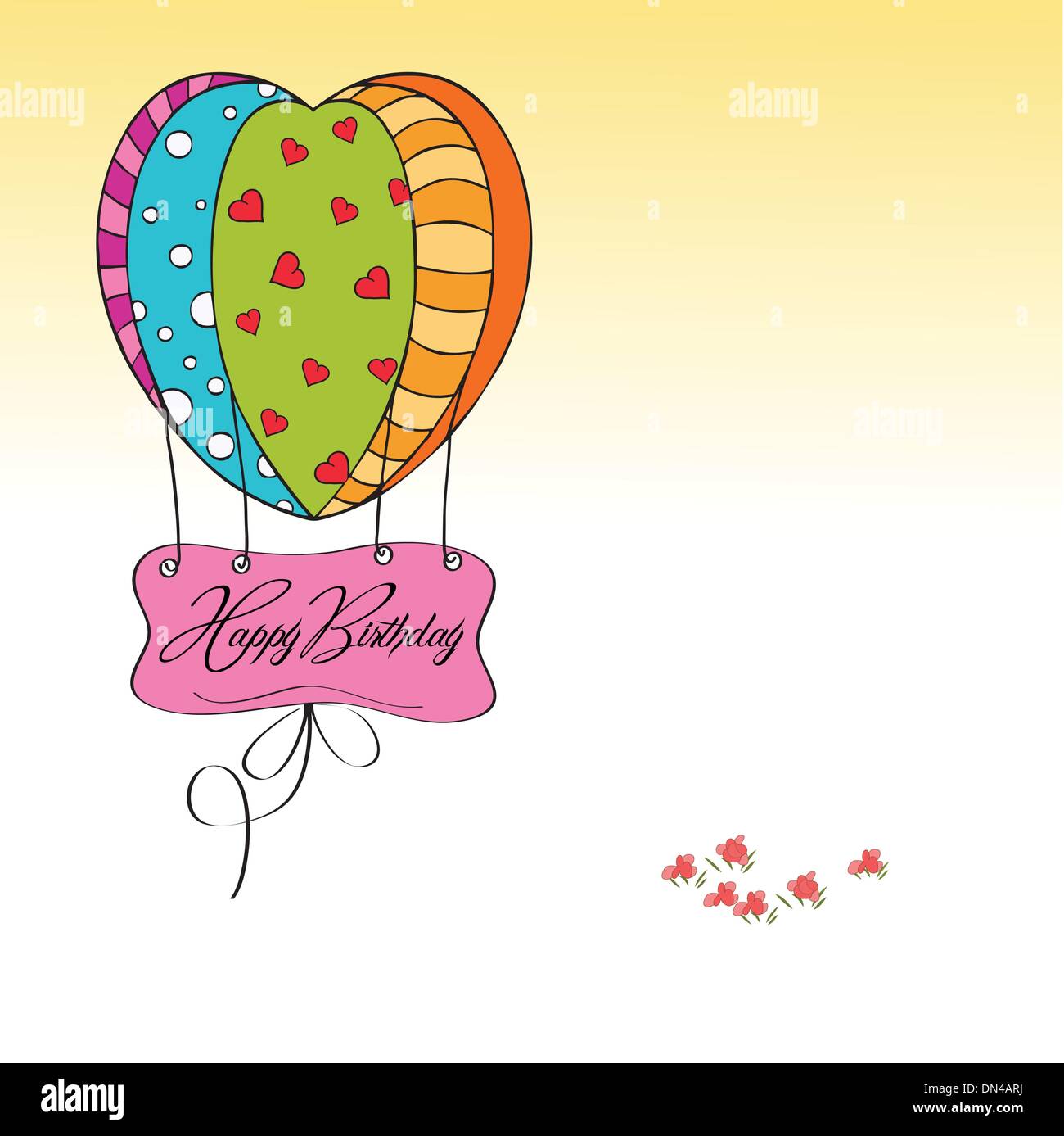 Birthday card air balloons Stock Vector Images - Alamy