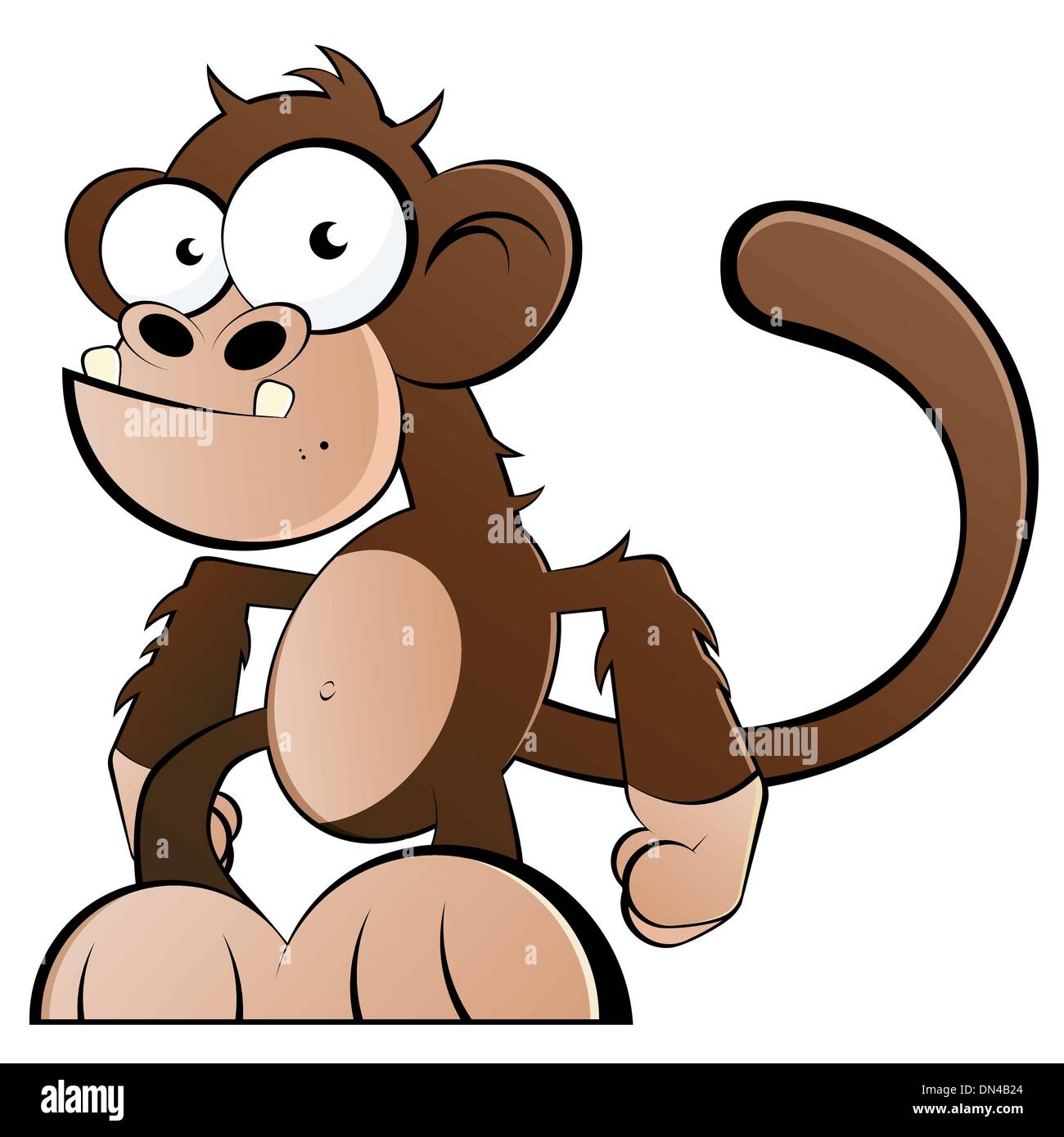 funny cartoon monkey Stock Vector Image & Art - Alamy