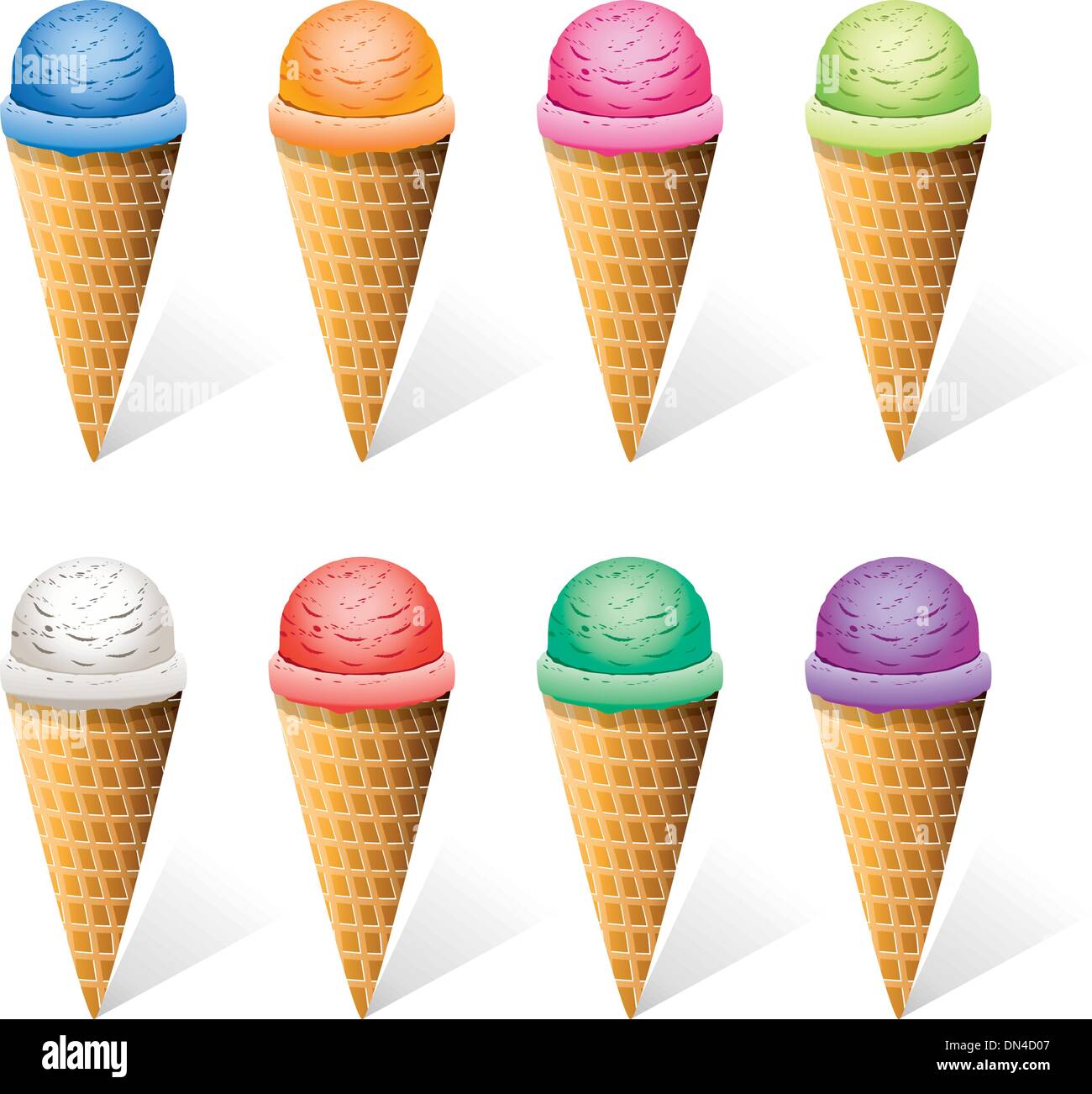 Blue ice cream cone clipart hi-res stock photography and images - Alamy