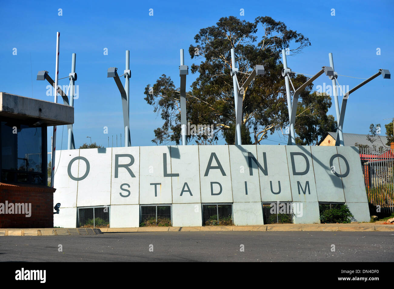 The entrance to Orlando stadium in Soweto - South Africa. Stock Photo