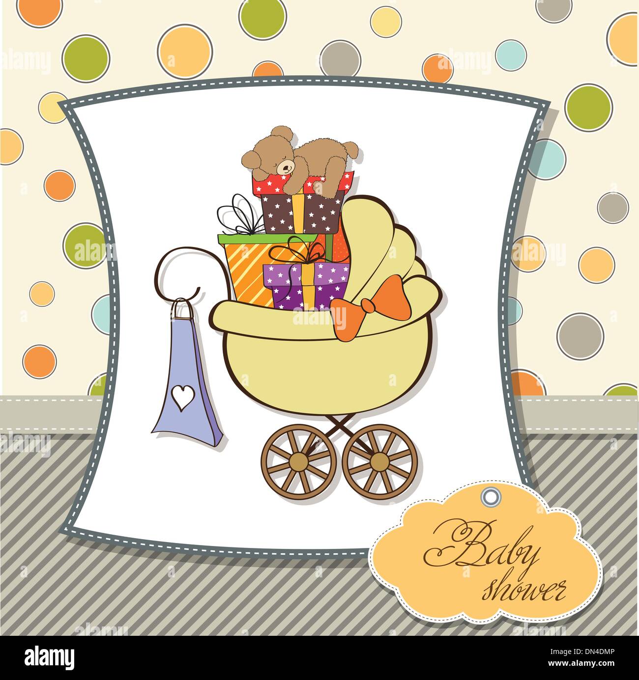Biglietto Auguri Baby Shower - Piccadilly Greetings: Formato Mini 80x110 Mm Con Elefante, Prodotto In UK, Qualità Premium Con Busta.