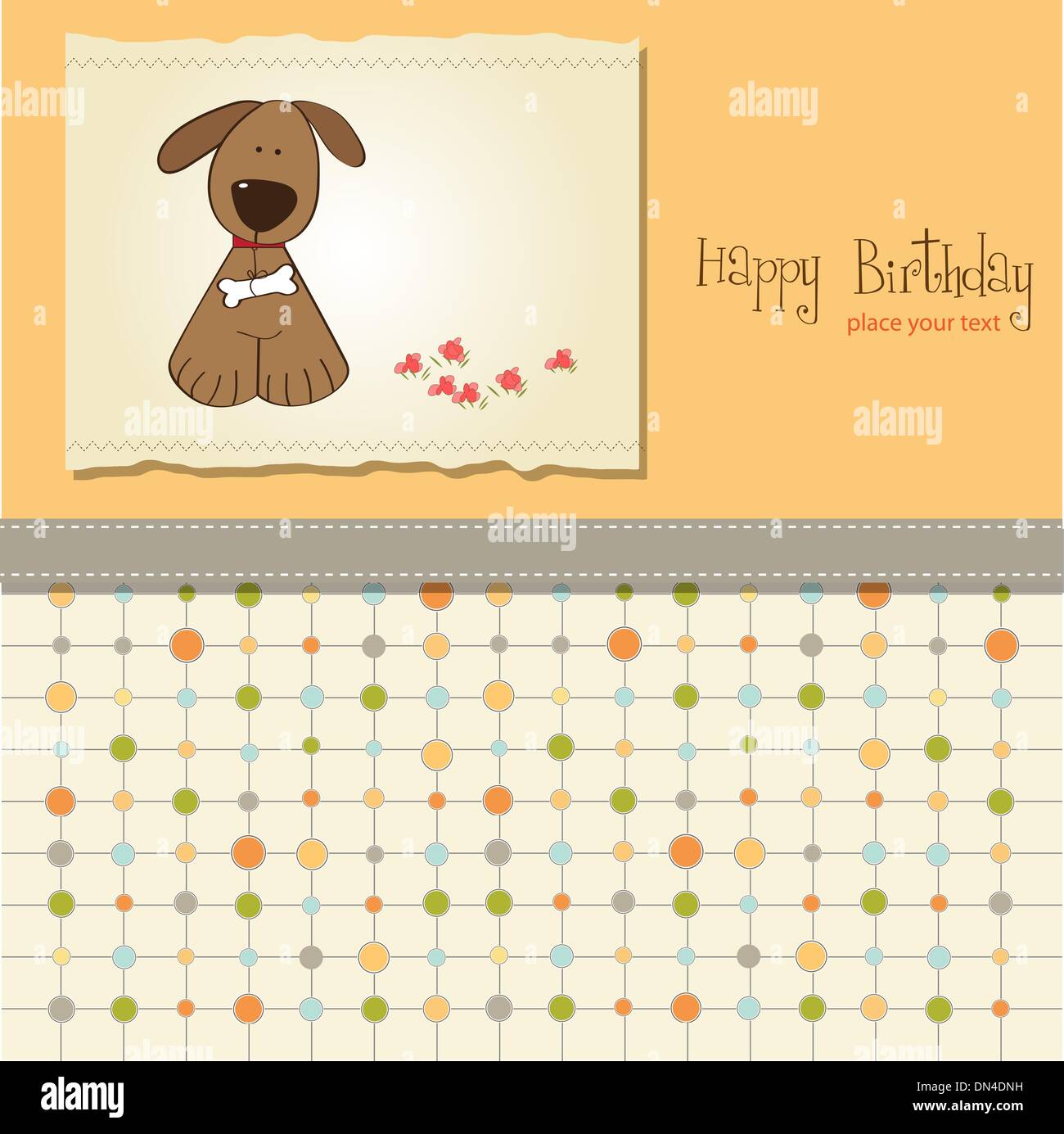 birthday card with dog Stock Vector Image & Art - Alamy