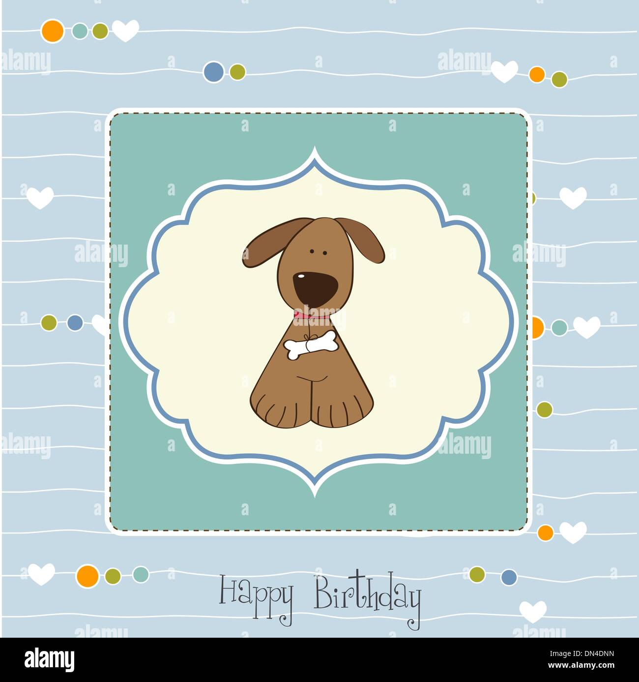 birthday card with dog Stock Vector Image & Art - Alamy