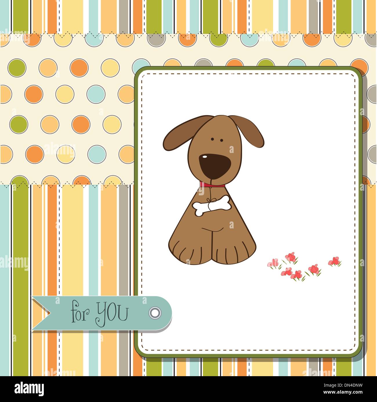 birthday card with dog Stock Vector Image & Art - Alamy