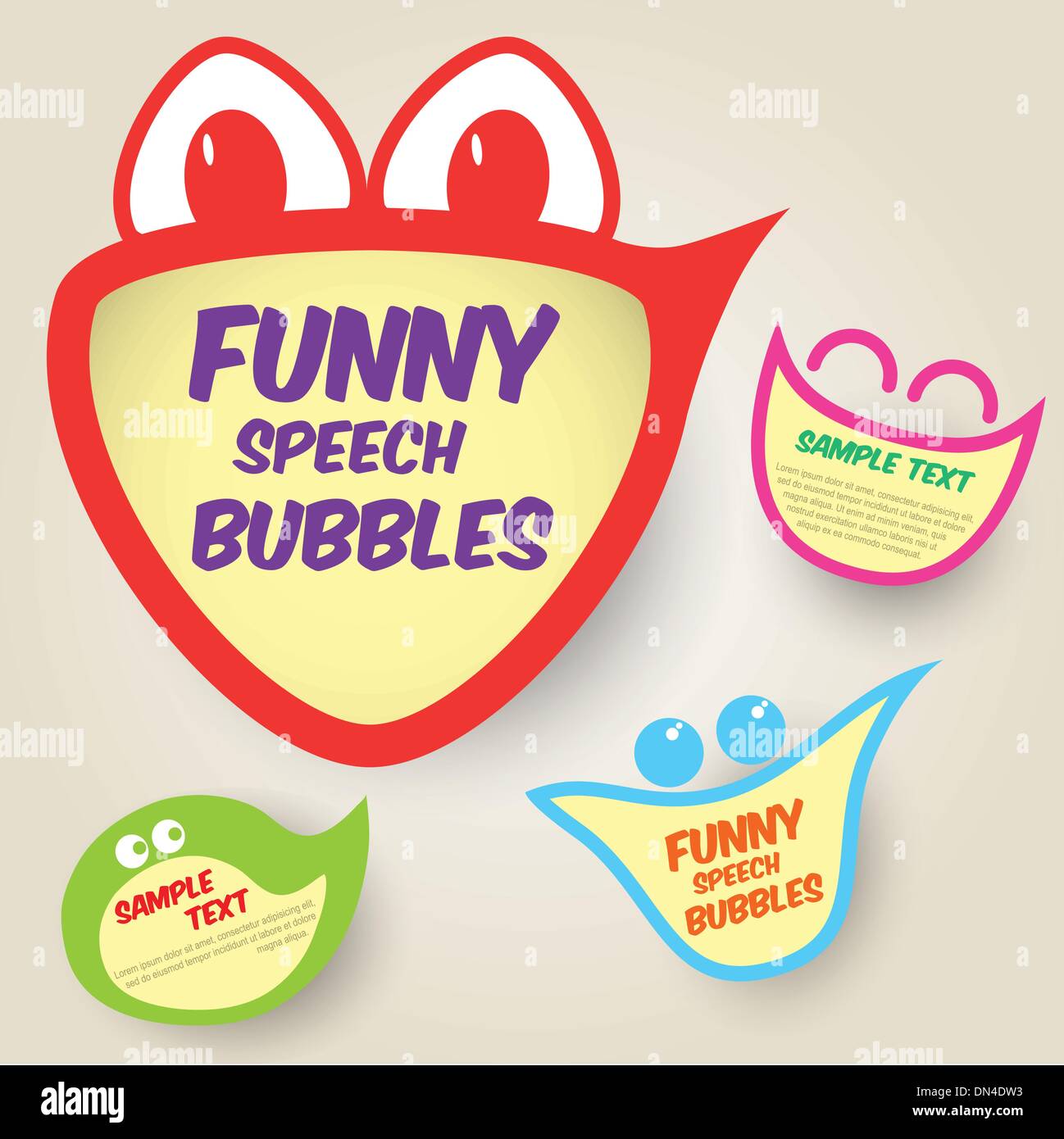 Funny speech bubbles hi-res stock photography and images - Alamy