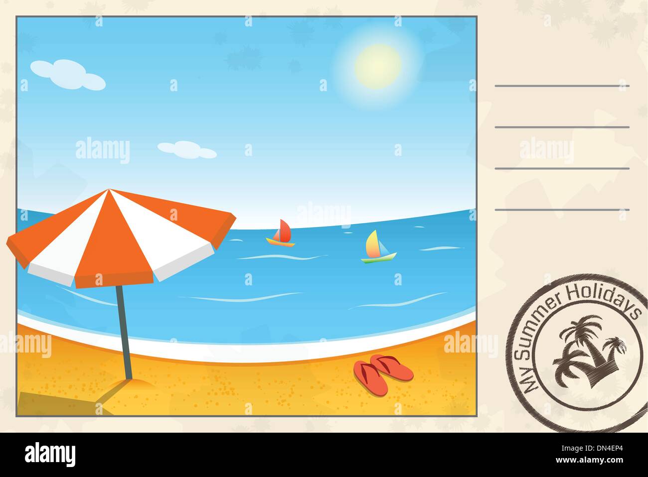 Summer postcard Stock Vector Image & Art Alamy