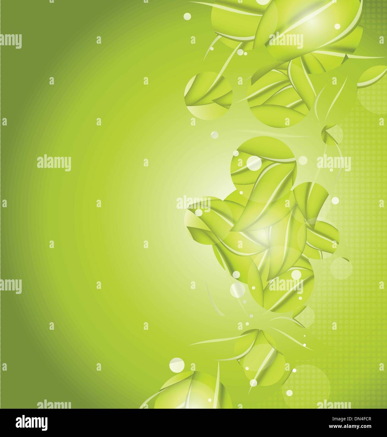 Nature background with eco green leaves Stock Vector Image & Art - Alamy