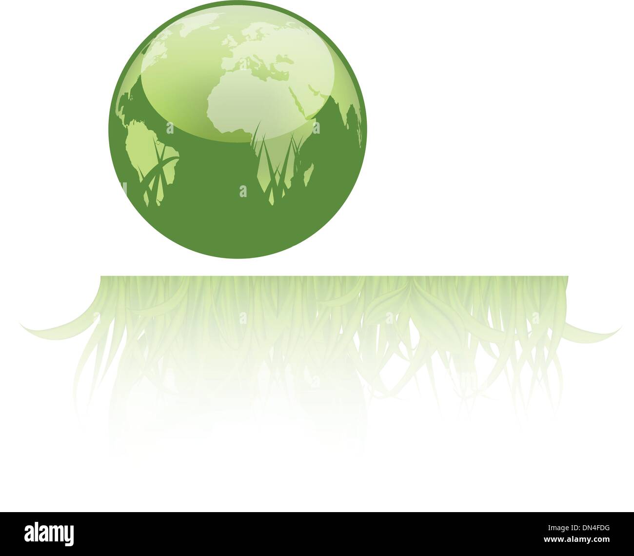 Green concept ecology background with grass and earth Stock Vector ...