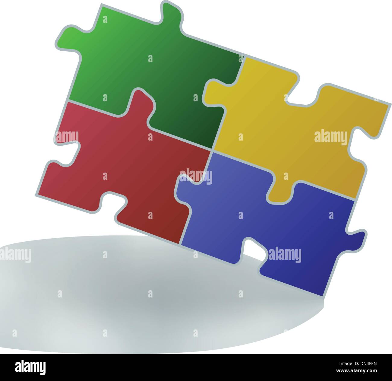 Old jigsaw puzzle pieces Stock Vector Images - Alamy