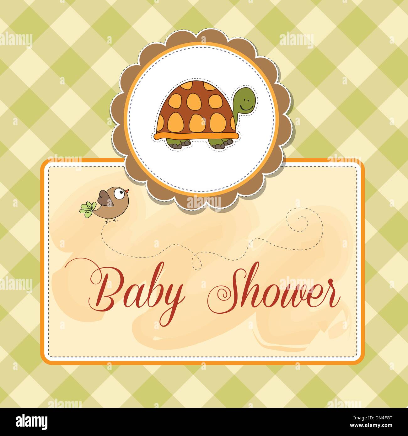 Funny Baby Shower Card Stock Vector Art Illustration Vector Image