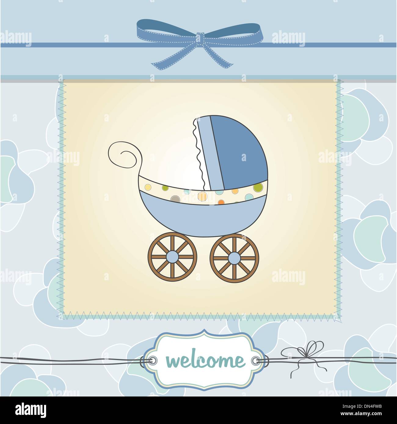 baby boy shower card with stroller Stock Vector Image & Art Alamy