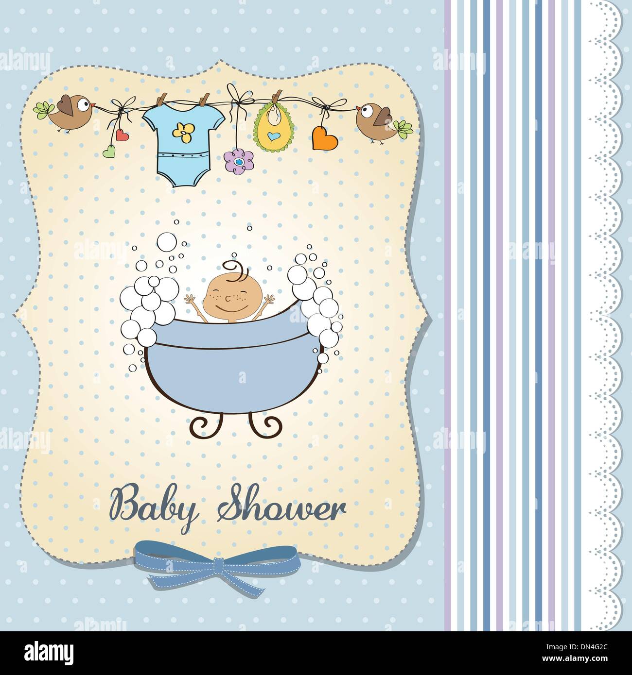 baby boy shower card Stock Vector Image & Art - Alamy