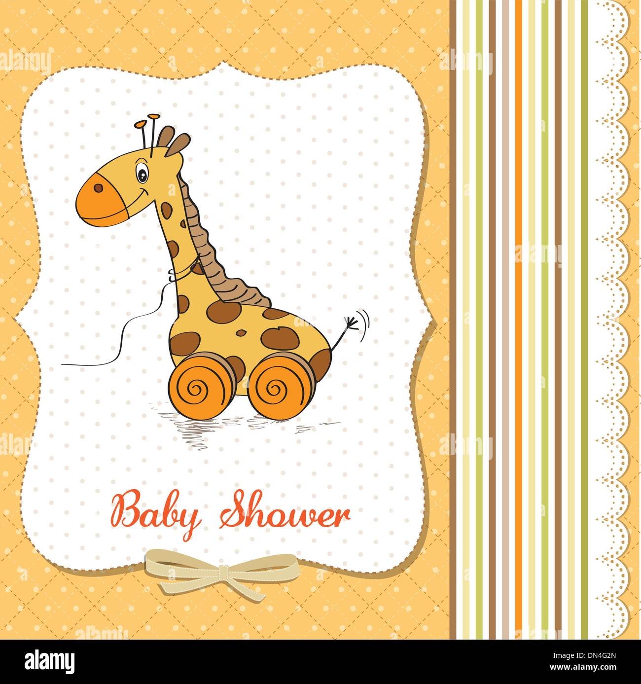 Baby shower card with cute giraffe toy Stock Vector Image & Art - Alamy