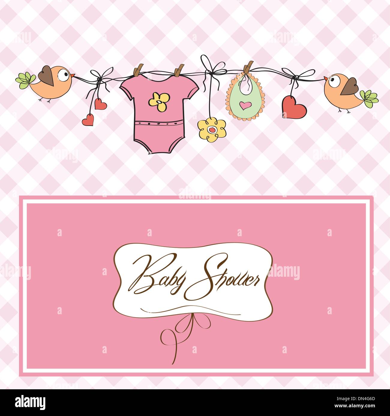 baby girl shower card Stock Vector Image &amp; Art - Alamy