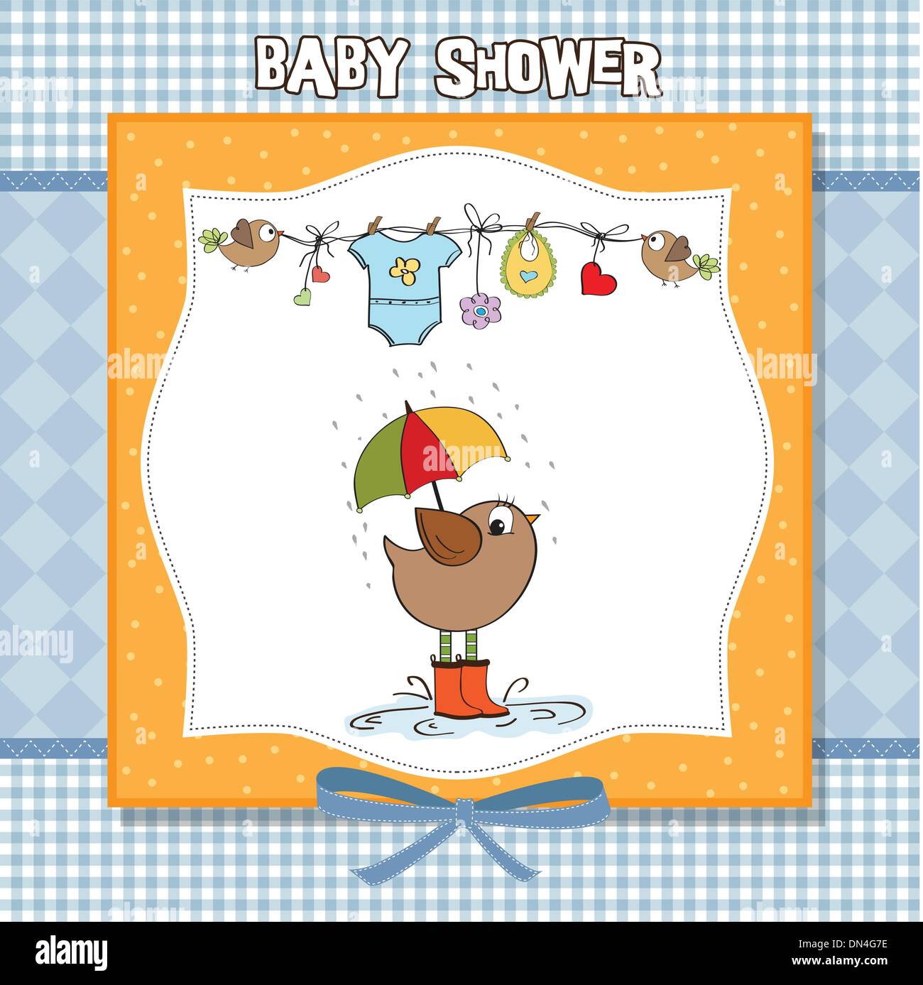 baby boy shower card Stock Vector