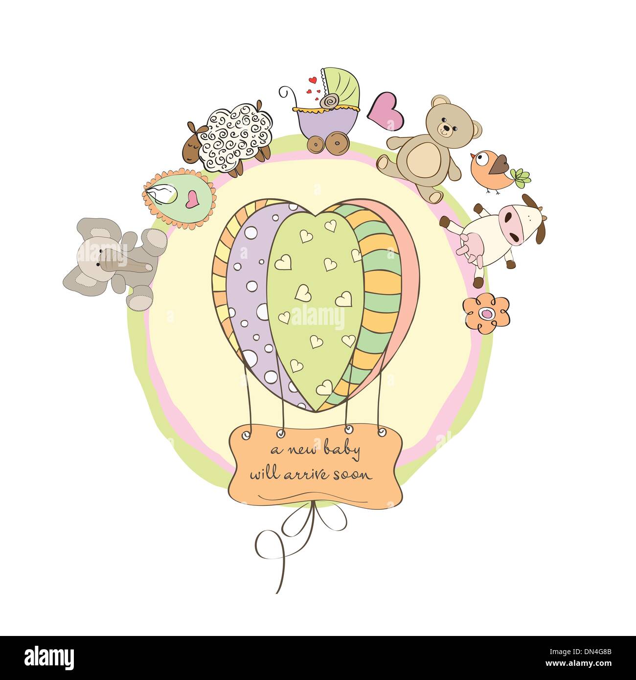 cute baby shower card Stock Vector Image & Art - Alamy