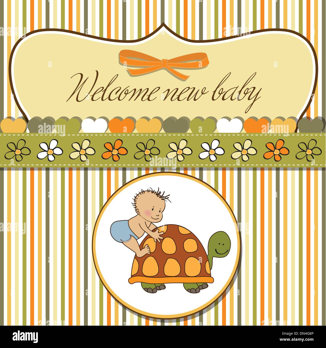 funny baby boy announcement card Stock Vector Image & Art Alamy