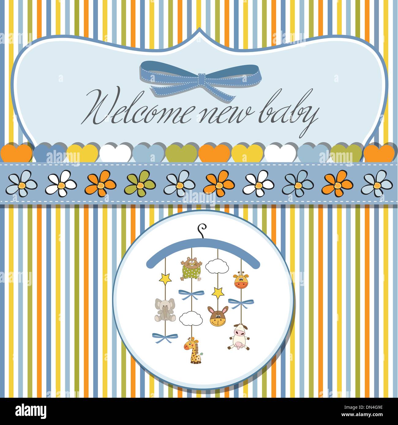 baby announcement card Stock Vector Image & Art Alamy