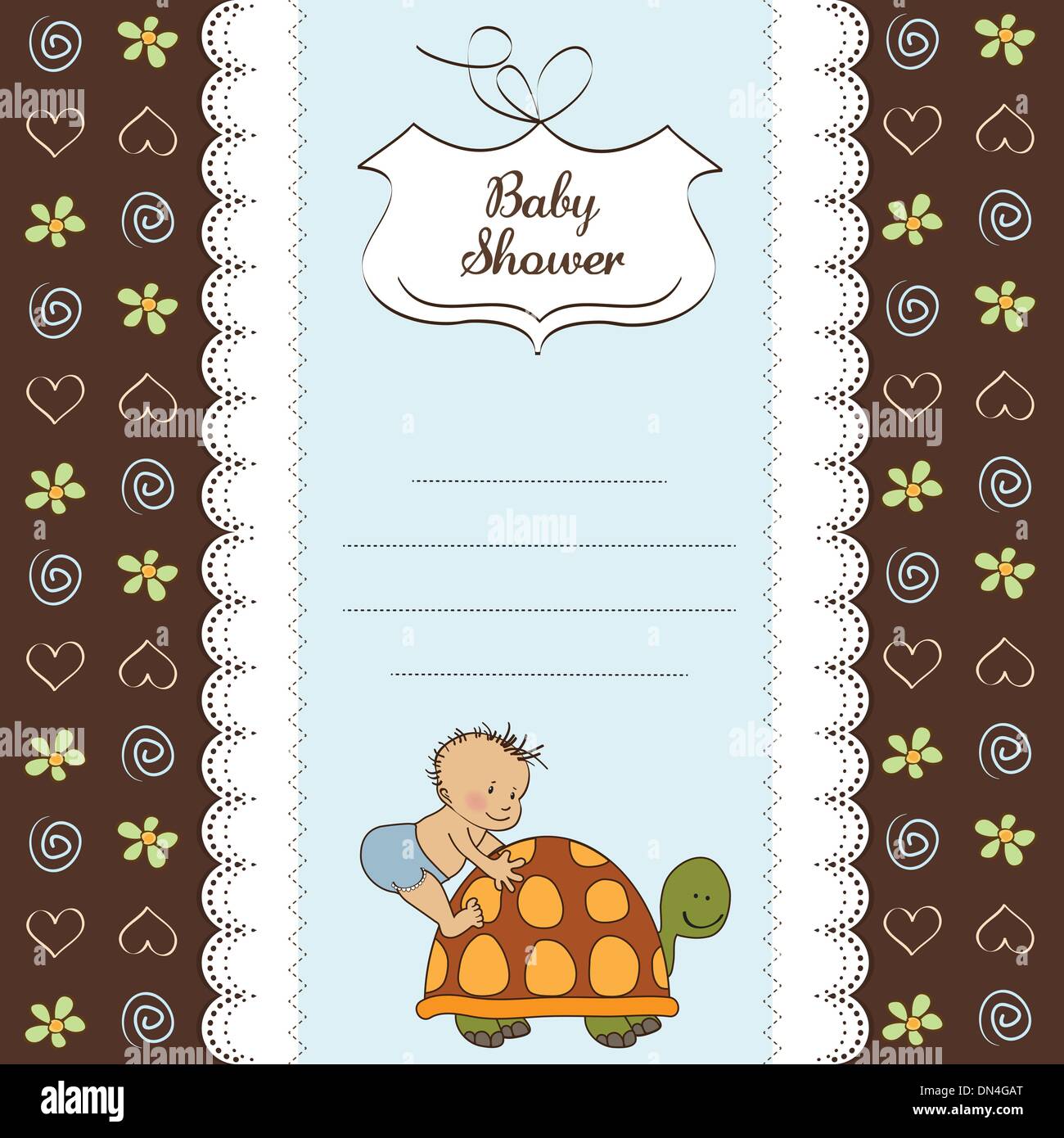 funny baby boy announcement card Stock Vector Image & Art Alamy