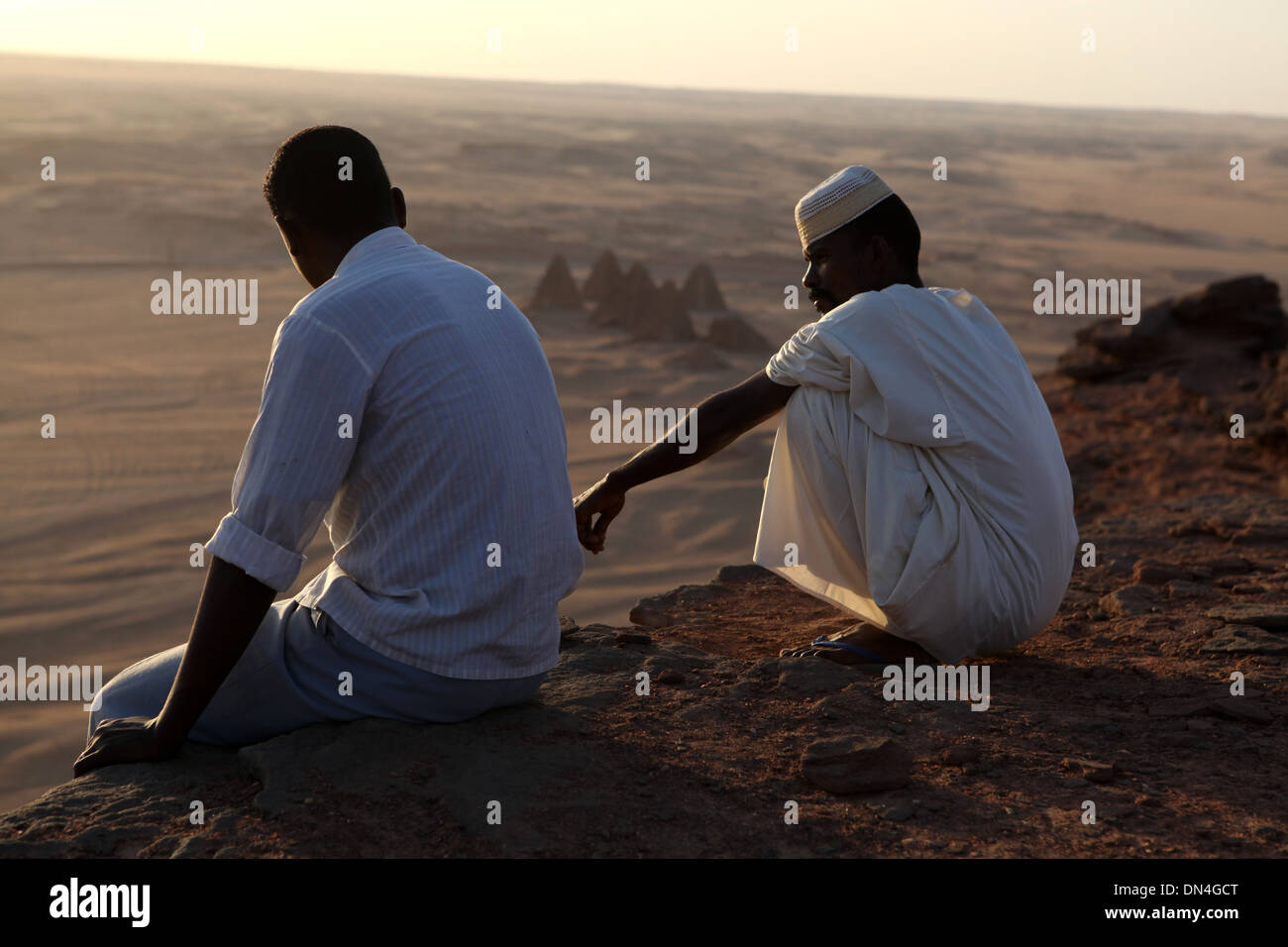 Nubian pyramids, Sudan. Stock Photo