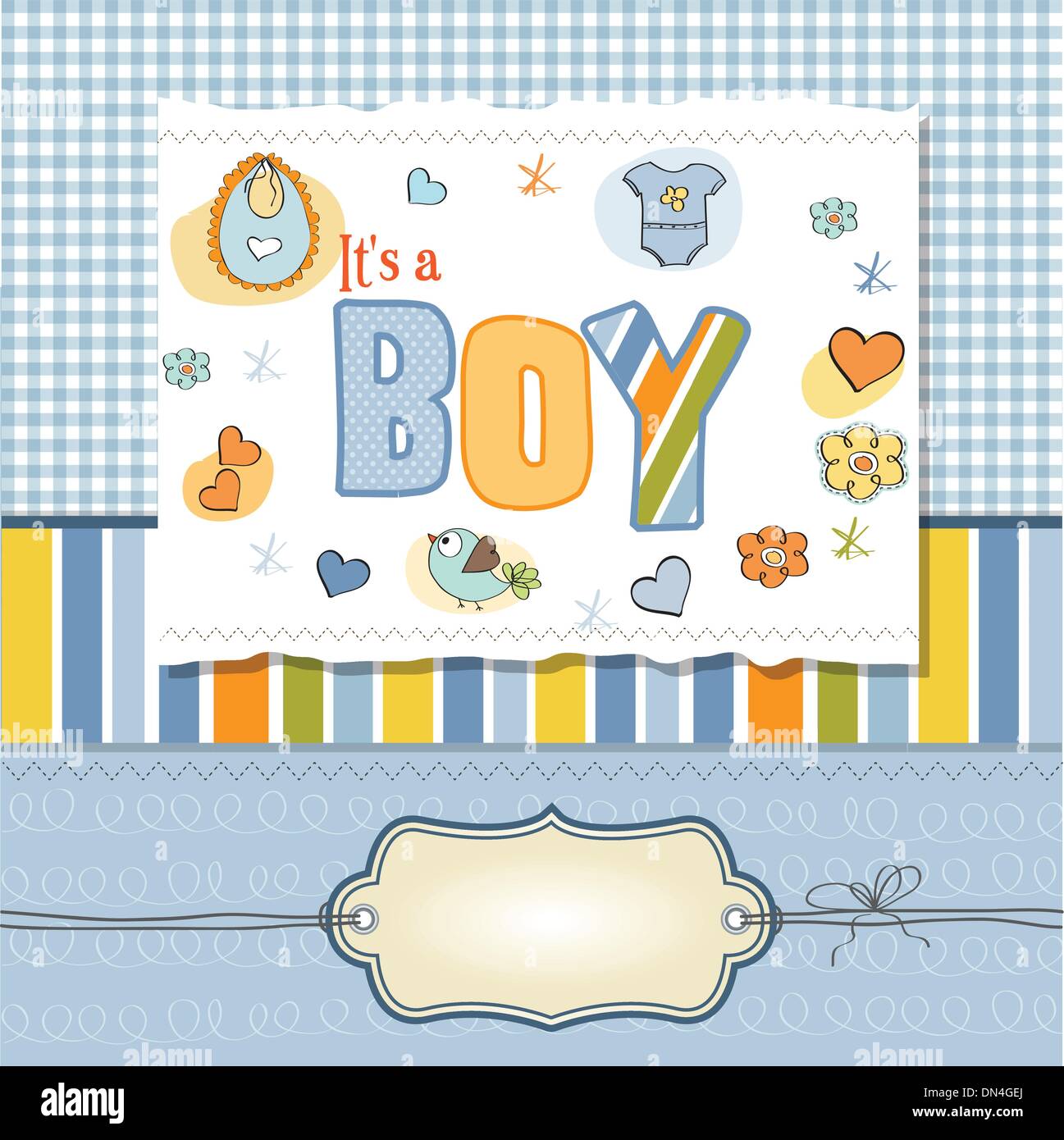 baby boy shower card Stock Vector Image &amp; Art - Alamy