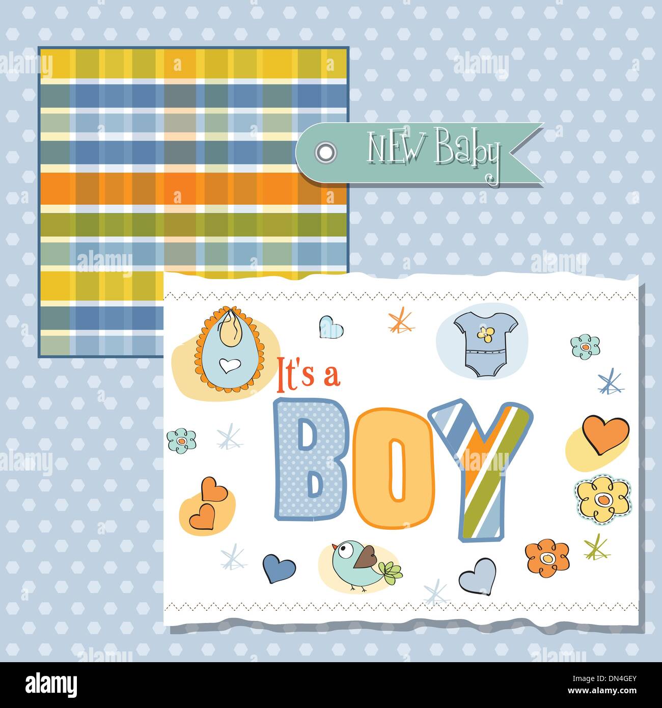 baby boy shower card Stock Vector Image & Art Alamy